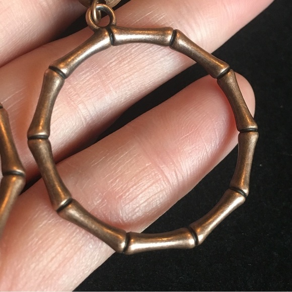 Ethnic Style Dangle Hoop Earrings - Picture 3 of 7